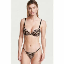 Victoria’s Secret Victoria's Secret Classic Brown Leopard Smooth Plunge Push Up Bra -Victoria's Secret Shop unnamed file 4327