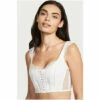 Victoria’s Secret Victoria's Secret Coconut White Lace Unlined Non Wired Corset Bra Top