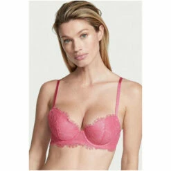 Victoria’s Secret Victoria's Secret Dahlia Pink LightlyLined Lace Demi Bra
