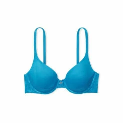 Victoria’s Secret Victoria's Secret Shoreline Blue Lace Trim Lightly Lined Full Cup Bra -Victoria's Secret Shop unnamed file 4391