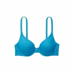 Victoria’s Secret Victoria's Secret Shoreline Blue Lace Trim Lightly Lined Full Cup Bra -Victoria's Secret Shop unnamed file 4392