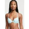 Victoria’s Secret Victoria's Secret Purity Blue Lace Front Fastening Lightly Lined T-Shirt Bra