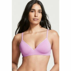 Victoria’s Secret Victoria's Secret Light Lilac Purple Smooth Logo Strap Lightly Lined Non Wired T-Shirt Bra