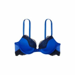 Victoria’s Secret Victoria's Secret Blue Oar Lace Trim Plunge Push Up Bra -Victoria's Secret Shop unnamed file 4466