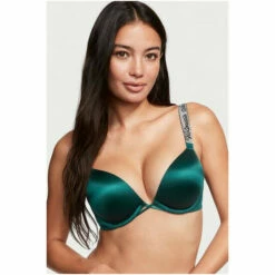 Victoria’s Secret Victoria's Secret Deepest Green Add 2 Cups Shine Strap Smooth Push Up Bra -Victoria's Secret Shop unnamed file 4528