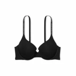 Victoria’s Secret Victoria's Secret Black Smooth Logo Strap Full Cup Push Up T-Shirt Bra -Victoria's Secret Shop unnamed file 4604