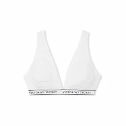 Victoria’s Secret Victoria's Secret Black Cotton Logo Strap Unlined Bralette -Victoria's Secret Shop unnamed file 4652