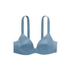 Victoria’s Secret Victoria's Secret Faded Denim Blue Smooth Lightly Lined Plunge Non Wired Bra -Victoria's Secret Shop unnamed file 4718