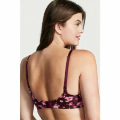 Victoria’s Secret Victoria's Secret Peony Print Burgundy Purple Smooth Lace Wing Lightly Lined Demi Bra -Victoria's Secret Shop unnamed file 4817