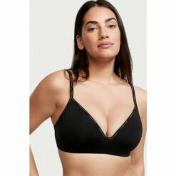 Victoria’s Secret Victoria's Secret Black Smooth Logo Strap Lightly Lined Non Wired T-Shirt Bra