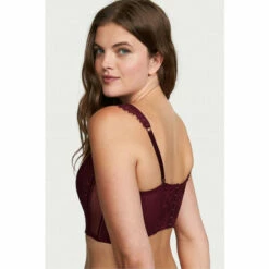 Victoria’s Secret Victoria's Secret Burgundy Purple Lace Unlined Non Wired Corset Bra Top -Victoria's Secret Shop unnamed file 4955