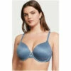 Victoria’s Secret Victoria's Secret Faded Denim Blue Lace Trim Lightly Lined Full Cup Bra