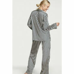 Victoria’s Secret Victoria's Secret Black & White Iconic Stripe Satin Long Pajama Set -Victoria's Secret Shop unnamed file 5038