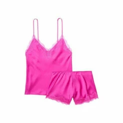Victoria’s Secret Victoria's Secret Satin Cami Set Fluorescent Pink -Victoria's Secret Shop unnamed file 5086