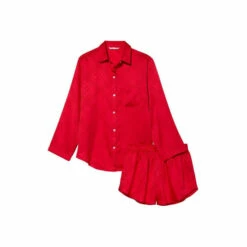 Victoria’s Secret Victoria's Secret Satin Long Sleeve Short Pyjamas