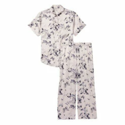 Victoria’s Secret Victoria's Secret Satin Short Sleeve Cropped Pyjamas Butterfly Toile -Victoria's Secret Shop unnamed file 5165
