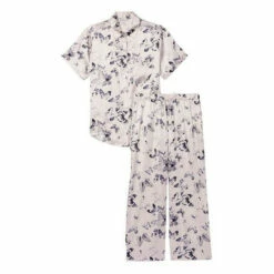 Victoria’s Secret Victoria's Secret Satin Short Sleeve Cropped Pyjamas Butterfly Toile -Victoria's Secret Shop unnamed file 5166