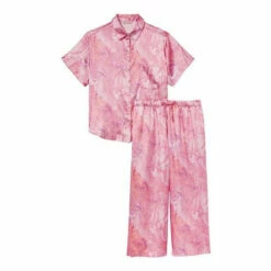 Victoria’s Secret Victoria's Secret Satin Short Sleeve Cropped Pyjamas Butterfly Toile -Victoria's Secret Shop unnamed file 5167