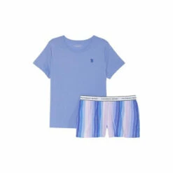 Victoria’s Secret Victoria's Secret Pale Iris Ombre Stripe Cotton Short Teejama Set -Victoria's Secret Shop unnamed file 5177