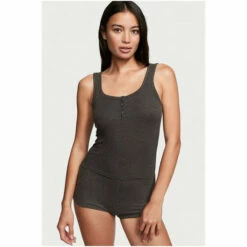 Victoria’s Secret Victoria's Secret Ribbed Modal Short Pyjamas Black -Victoria's Secret Shop unnamed file 5237