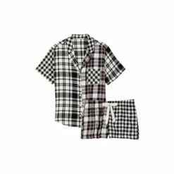 Victoria’s Secret Victoria's Secret Black & White Multi Flannel Flannel Short Pajama Set -Victoria's Secret Shop unnamed file 5241