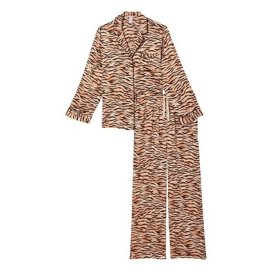 unnamed-file-5260.jpg Victoria’s Secret Victoria's Secret Champagne Tiger Satin Long Pajama Set -Victoria's Secret Shop unnamed file 5260