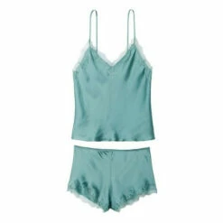 Victoria’s Secret Victoria's Secret Satin Cami Set Runaway Teal -Victoria's Secret Shop unnamed file 5424