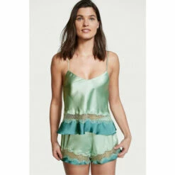 Victoria’s Secret Victoria's Secret Satin Lace Colorblock Cami Set