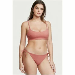 Victoria’s Secret Victoria's Secret Essential Ribbed Scoop Swim Top Ensign