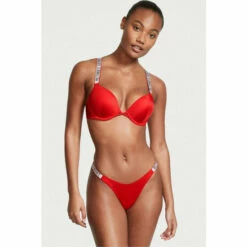 Victoria’s Secret Victoria's Secret Shine Strap Strappy Bombshell AddCups PushUp Swim Top