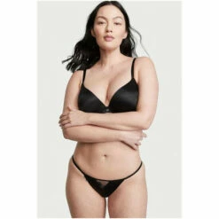 Victoria’s Secret Victoria's Secret Lace String Cheekini Panty Cocktail Pink