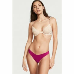 Victoria’s Secret Victoria's Secret Ophelia Pink No Show V Front Mini Thong Panty
